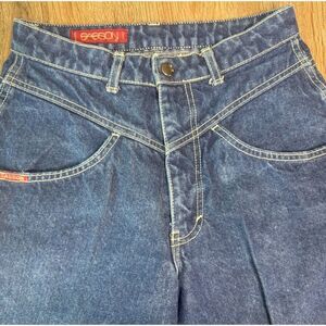 Vintage Sasson Jeans Womens Junior 9 High Rise Tapered Dark Wash